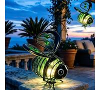 Outdoor Hanging Solar Bee Light,Bee Solar Lights Outdoor Garden，green