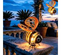 Outdoor Hanging Solar Bee Light,Bee Solar Lights Outdoor Garden，orange