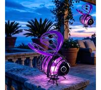 Outdoor Hanging Solar Bee Light,Bee Solar Lights Outdoor Garden，purple