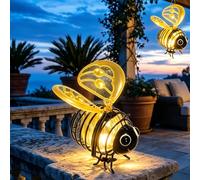 Outdoor Hanging Solar Bee Light,Bee Solar Lights Outdoor Garden，yellow