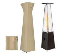 Outdoor Heater Cover, Standing Pyramid Heater Cover, 420D Heavy Duty Waterproof Windproof Protector For Lawn Deck Tan Garden Yard