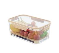 Outdoor Ice Preservation Box, Ice Chilled Snack Organizer Box, Airtight Fruit Storage Containe for Camping Picnic and Outdoor(Beige)