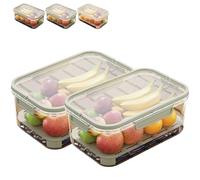 Outdoor Ice Preservation Box Kitchen Refrigerator Storage Box, Snackle Box Container with Ice Pack, Clear Ice Preservation Holder with Drain Divider for Camping Picnic (Verde, 2 unidades)