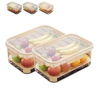 Outdoor Ice Preservation Box Kitchen Refrigerator Storage Box, Snackle Box Contenedor con paquete de hielo, soporte transparente para preservación de hielo con divisor de drenaje para camping Picnic