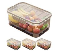 Outdoor Ice Preservation Box, Snackle Box with Ice Pack & Handle for Meat,Veggies, with Drain Divider, Portable Fresh Saver Cooler, for Camping Picnic (Coffee)