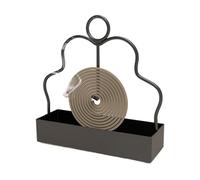 Outdoor Incense Holder - with Handle Metal Heat Resistant Hollow | Fireproof Coil Burner Tray Support | Desktop Ash Catcher Caddy For Camping Courtyard Indoor Living Room Bedroom Office
