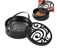 Outdoor incenseHolder - with Handle Metal Portable Storage Box | Lightweight flyControl Case and Outdoor flyCoil Carrier, Holding A Standard flyincenseBurner. This Portable flyCoil Holder Conta
