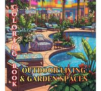 Outdoor Living & Garden Spaces Coloring Book for Adults: Patios, Terraces, Garden Lounges, Outdoor Kitchens & Beautiful Exterior Spaces to Color (Designer Interiors Coloring Series)