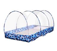 Outdoor Mesh Tent, Folding Net Canopy, Lightweight Polyester Frame, Portable Flea Protection, Travel Backyard Camping Use, 35.43x74.8x35.43 Inches, Blue Color, 1 Piece