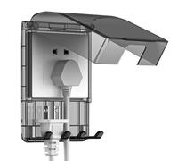 Outdoor Outlet Cover - Waterproof Protector for Garden | Clear Adhesive with Strong Seal, Wall Receptacle Shield, Portable Safety Guard, Weatherproof Case, Home Yard Park RV