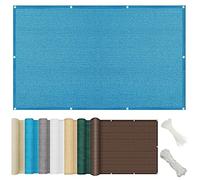 Outdoor - Panel de jardín resistente a los rayos UV de 135 x 1000 cm con ojales y lazos para piscina, patio trasero, solución de sombra azul para una mayor privacidad