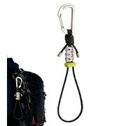 Outdoor Paracord Lanyard, 26cm Heavy Duty Polyester Strap with Carabiner Clip, Aluminium Alloy Keychain for Water Bottle, Camping, Backpack, Hiking, 10kg Load Bearing