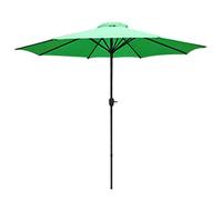 Outdoor Parasol Garden Patio Umbrella | 2.7m| Crank/Tiltable/Round/UV Protection For Beach/Gazebo/Balcony/Terrace/Coffe