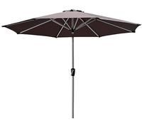 Outdoor Parasols Garden Parasols Brown Patio Umbrella with Push Button Tilt and Crank, Market Table Umbrella for Outdoor Garden Pool, Non-FA