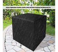Outdoor Patio Furniture Set Covers,Waterproofs Weatherproof Tear Resistants Breathability Foldable Square Cover Black for Outside Dining Table Couch and Chairs Fit