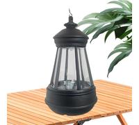 Outdoor Patio Solar Lantern | Decorative Weather-Proof Small Ambient Lights - Hangable Solar Operated Lights - For Courtyard, Patio, Front Porch, Balcony, Pathway, Backyard, Park, Villa, Outdoors