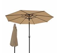 Outdoor Patio Umbrella for Market/Swimming Pool/Beach/Garden, 2m /6.5feet Table with 6 Ribs and Crank