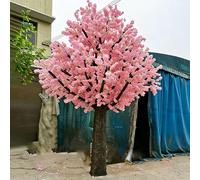 Outdoor Pink Cherry Blossom Tree, Waterproof Fake Sakura, Stable Floral Decor for Restaurant & Storefront(2.5 * 2M)