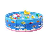 Outdoor Pool - Round Sea Themed Bathtub, Foldable No Inflation Design, Cartoon Underwater Print Pattern, Durable Puncture Resistant PVC | Perfect for Boy Girl Pet Patio Backyard Summer Play