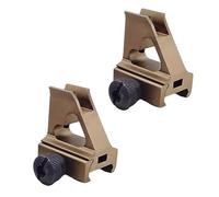 Outdoor - Poste de mira frontal de hierro de perfil bajo, altura fija de aleación de aluminio, para riel de 20 mm, 2 unidades