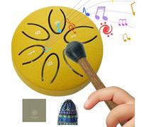 Outdoor Rain Drum - 3 Inch 6 Note Design, Rhythm Drum Instrument, Wood Educational Healing Music | 3.15 Inches Kids Beginners Learning, School Class Activity, Lawn Yard Setup, Backyard Home Yoga