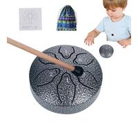 Outdoor Rain Drum Instrument, Waterproof Chakra Music Bell, 8 Inch Garden Rhythm Drum with Sturdy Alloy, Compact Patio Sound Maker with Portable Design, Relaxing Nature Melody, Musical Decor