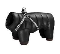 Outdoor Reflective Waterproof Super Warm Dog Coat with Zipper Harness For Schnauzers Shiba Inus Bulldogs Labradors,Negro,10