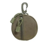 Outdoor Round Coin Wallet, Practical Change Bag for Earphones, Money Pouch, and Waist Bag, Perfect Key Case for Key Storage, Headset, and Lipstick for Daily Use, Army Green, riferimento alla