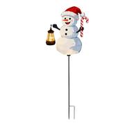 Outdoor Santa Claus Decorations | LED Lighted Festival Signs | Holding Lantern Design Christmas Yard Stakes - for Garden Yard Lawn Walkway Pathway Outdoor Holiday