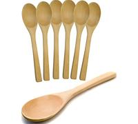 Outdoor Saxx® 6 Cucharas de Madera, Madera Maciza, Natural, Sin Tratar, Diseño Medieval Tallado a Mano, 17cm, Juego de 6