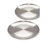 Outdoor Saxx - Juego de 2 platos de acero inoxidable irrompibles (20 cm)