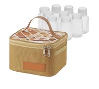 Outdoor Seasoning Storage Bag - 6.3x6.3x4.13 Inches Seasoning Jars for Camping | Condiment Container Set | Portable Large Capacity Holder with 600d Encrypted Oxford Cloth Storage Bag for Outdoor