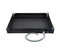Outdoor Shower Pan, Foldable Shower Tent Tray, Portable Water Basin with Leak-Resistant Base, Multipurpose Bath Bucket for RV Travel Beach Camping Tent Men and Women, Black