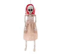 Outdoor Skeletons Garden Ornament Red-Haired Girl Holiday Party Haunted