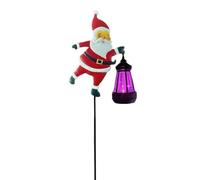 Outdoor Solar Christmas Lights - Santa Claus Ground Stake Lamps, Durablee Weatherproof Holiday Decoration Illuminating Lawn Yard Walkway Landscape Porch Backyard, Perfect for Festive Garden Display