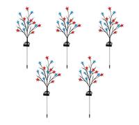 Outdoor Solar Pathway Lights - 8-Mode Flag Lighting, 5.91x27.56 Inches LED Landscape Stakes with Sensor, Waterproof Yard Lamps, Garden Path Decor, Solar Walkway Lights for Enhancing Curb Appeal