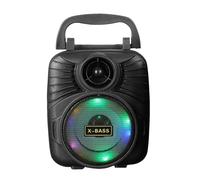 Outdoor Speaker Wireless, Music Speaker, Portable Sound System, 360° Surround Audio, Colorful Lighting Effects, Loud Stereo Output, Perfect for Indoor, Open-Air Activities, (Black)