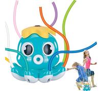 Outdoor Splash Toy, Fun Octopus Sprinkler with Flexible Arms, Water Play Hose Attachment for Kids, Backyard Spray Game for Lawn, Garden, Pool, Party Use, 5.91x5.91x6.3 Inches