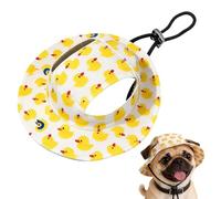 Outdoor Sun Hat For Pets - Polyester Breathable UV Protection | Adjustable Pet Visor with Ear Holes For Comfortable Wear | Dog and Cat Sun Hat F́or Beach Walking Hiking Camping Travel and Summer Use