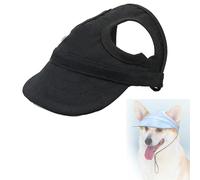 Outdoor Sun Protection Hood for Dogs, 2024 New Sun Hat for Dogs, Dog Outdoor Sun Protection Hat, Hat Sun Sun Protection Visors for Dogs, with Ear Holes and Adjustable Strap (Medium,Black)