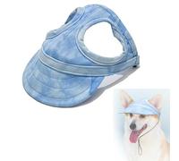 Outdoor Sun Protection Hood for Dogs, 2024 New Sun Hat for Dogs, Dog Outdoor Sun Protection Hat, Hat Sun Sun Protection Visors for Dogs, with Ear Holes and Adjustable Strap (X-Large,Cloud Blue)