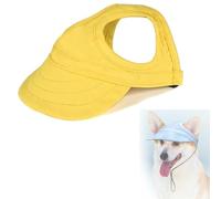 Outdoor Sun Protection Hood for Dogs, 2024 New Sun Hat for Dogs, Dog Outdoor Sun Protection Hat, Hat Sun Sun Protection Visors for Dogs, with Ear Holes and Adjustable Strap (X-Large,Yellow)