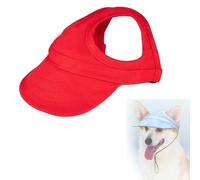 Outdoor Sun Protection Hood for Dogs, 2024 New Sun Hat for Dogs, Dog Outdoor Sun Protection Hat, Hat Sun Sun Protection Visors for Dogs, with Ear Holes and Adjustable Strap (Large,Red)