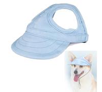 Outdoor Sun Protection Hood for Dogs, 2024 New Sun Hat for Dogs, Dog Outdoor Sun Protection Hat, Hat Sun Sun Protection Visors for Dogs, with Ear Holes and Adjustable Strap (Large,Light Blue)