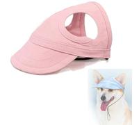 Outdoor Sun Protection Hood for Dogs, 2024 New Sun Hat for Dogs, Dog Outdoor Sun Protection Hat, Hat Sun Sun Protection Visors for Dogs, with Ear Holes and Adjustable Strap (X-Large,Pink)