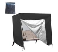 Outdoor Swing Cover Patio Porch Swing Canopy Covers Waterproof Heavy Duty Oxford Windproof Hammock Cover Glider Chair Covers for Garden All Weather Protection with Storage Bag (Black,86x49x67in)
