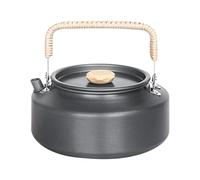 Outdoor Tea Pot, Ergonomic Metal Camping, 5,91 x 3,15 in Lightweight Small Kettle, Handle de silicona portátil, Compact Boiling Set for Hiking, Picnics, and Adventures