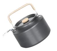 Outdoor Tea Pot, Ergonomic Metal Camping Kettle, Lightweight Portable Tea Pot with Silicone Handle Compact, 1.1L, 1.6L, 2L, for Hiking and Picnics, Gray