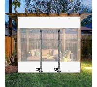 Outdoor Transparent Patchwork Waterproof Tarpaulin, Windbreak Plastic Side Panels with Eyelets, 0.3mm Waterproof Vinyl Curtains for Gazebo, Balcony, Plants(1.5x2.2m)