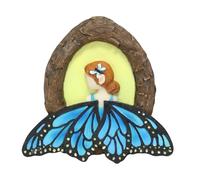 Outdoor Tree Decor, 2.5cm Glow in The Dark Garden Statue, Fairy Butterfly Statue for Whimsic Night Garden Display, Resin Craft with Whimsical Effect, Miniature Decoration for Tree, Yard, Lawn, Patio